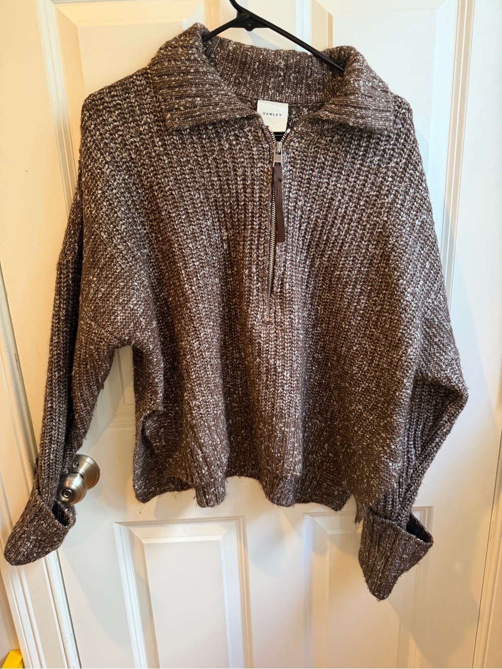 Varley Amelia Half-Zip Knit Sweater medium